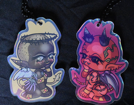 Holy Light vs Dark Side Keychain